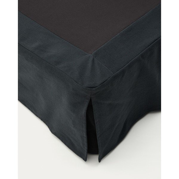 Antracitová čalúnená jednolôžková posteľ 90x200 cm Jaira – Kave Home-image-1