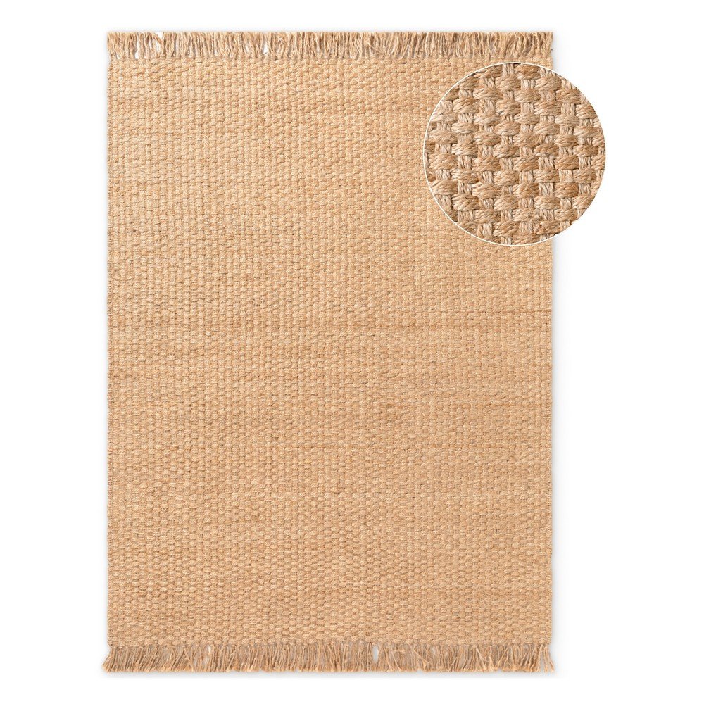 Obojstranný/ručne tkaný jutový koberec v prírodnej farbe 160x230 cm Fjord – Hanse Home