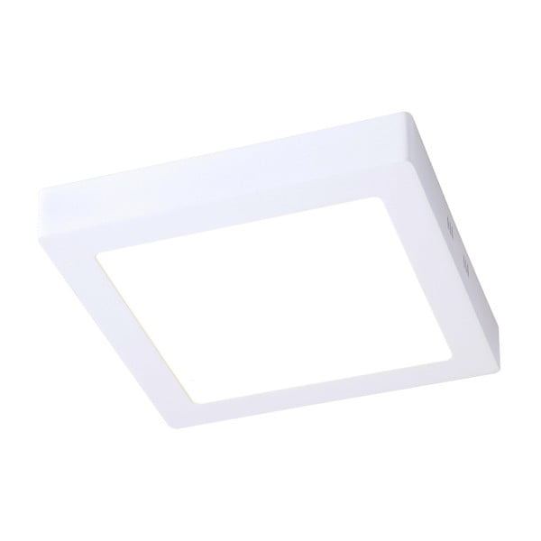 Biele štvorcové stropné svietidlo SULION, 22,5 × 22,5 cm