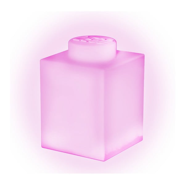 Ružové silikónové nočné svetielko LEGO® Classic Brick-image-1