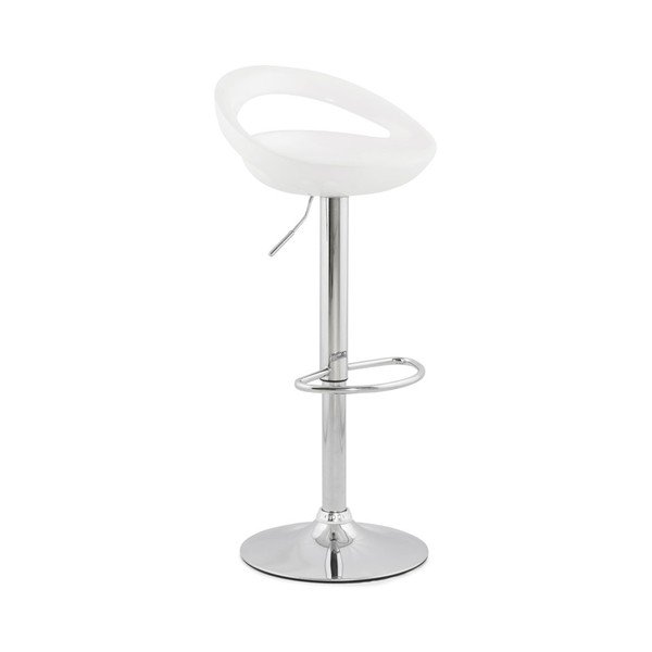 Biela nastaviteľná otočná barová stolička Kokoon Design Venus-image-3