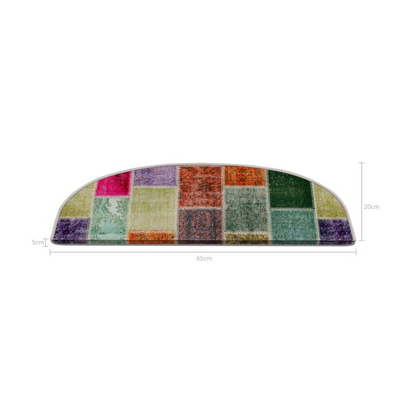 Nášľapy na schody v súprave 16 ks 20x65 cm Patchwork – Vitaus-image-2