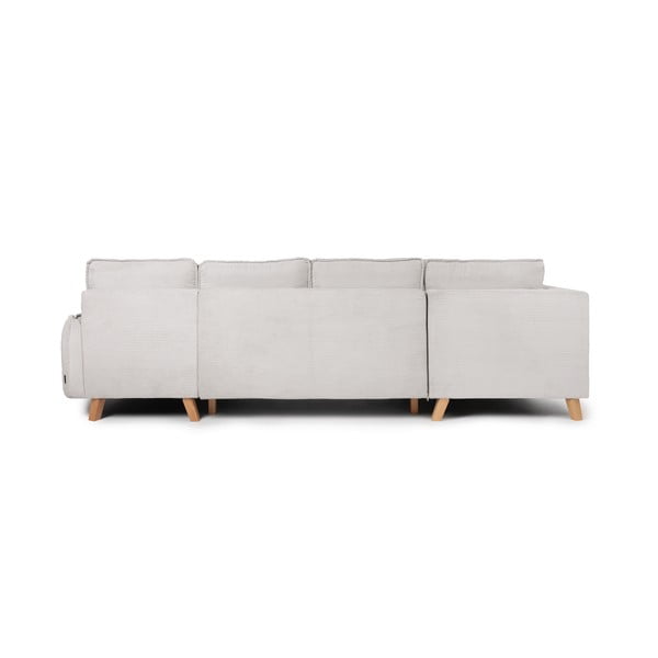 Béžová menčestrová rozkladacia rohová pohovka (ľavý roh/do tvaru "U") Tori – Bonami Selection-image-4