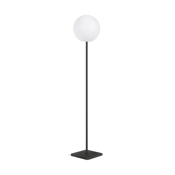 Bielo-čierna LED stojacia lampa na diaľkové ovládanie (výška 120 cm) Dinesh – Kave Home