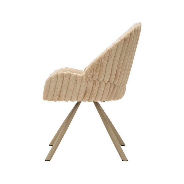 Krémové čalúnené jedálenské kreslá v súprave 2 ks s podrúčkami Stockholm – Mauro Ferretti-image-4