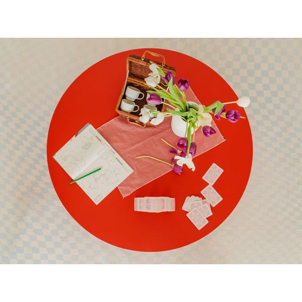 Červený okrúhly konferenčný stolík ø 100 cm Pausa – Really Nice Things-image-3