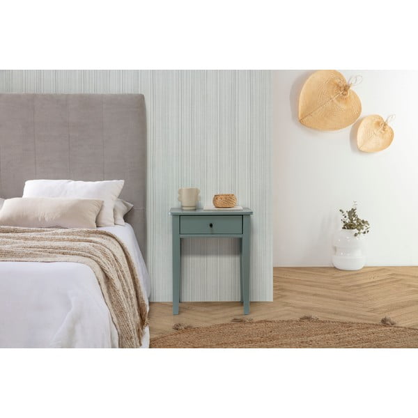 Nočný stolík z borovicového dreva v petrolejovomodrej farbe Bart - Marckeric-image-1