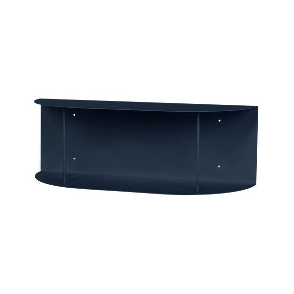 Tmavomodrá poschodová kovová polica 60 cm Lina – noo.ma