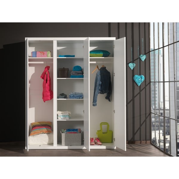 Biela šatník Vipack Lara, výška 204 cm-image-1