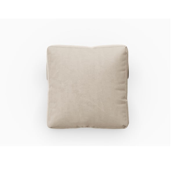 Béžový zamatový vankúš k modulárnej pohovke Rome Velvet - Cosmopolitan Design-image-1