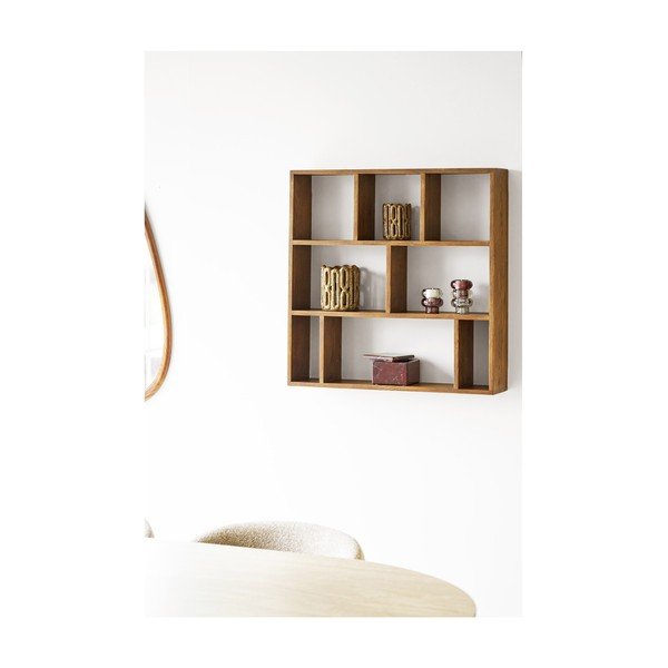 Tmavohnedá poschodová polica z dubového dreva 70 cm Townsville – House Nordic-image-1