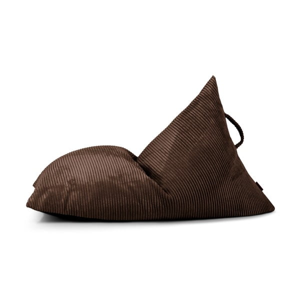 Tmavohnedý menčestrový detský sedací vak Razzy – SLOWDOWN