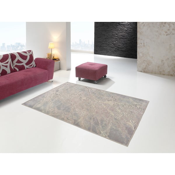 Sivo-béžový koberec z viskózy Universal Margot Marble, 140 x 200 cm-image-1