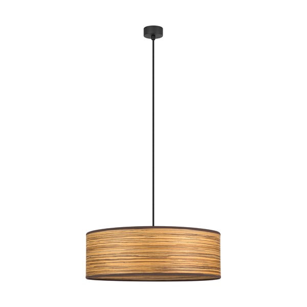 Hnedé závesné svietidlo z drevenej dyhy Sotto Luce Ocho XL, ⌀ 45 cm
