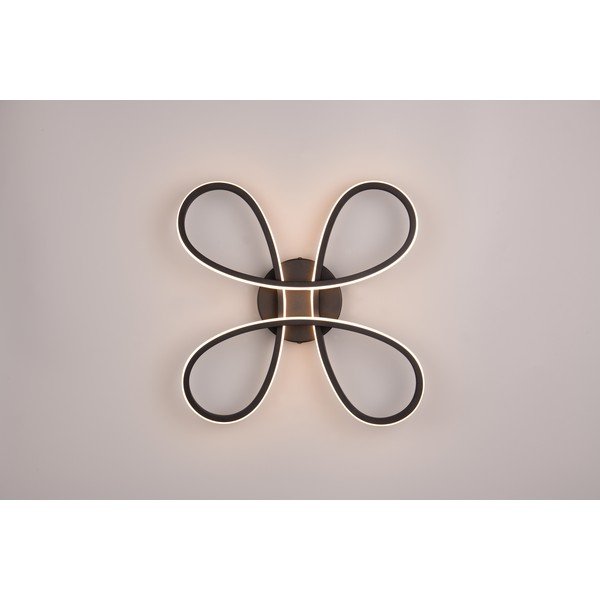 Čierne LED stropné svietidlo 40x40 cm Fly – Trio-image-2