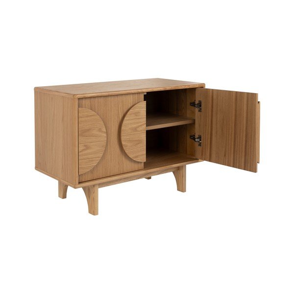 Nízka komoda v dekore duba v prírodnej farbe 82x58 cm Groove - Zuiver-image-1