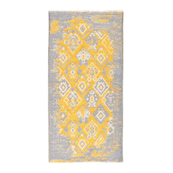 Žlto-sivý obojstranný koberec Homemania Maleah, 150 × 75 cm