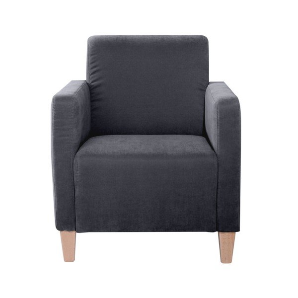 Antracitové kreslo Max Winzer Milla Velor-image-1