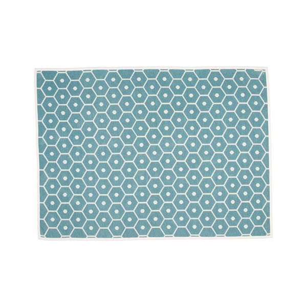 Tyrkysová deka s prímesou vlny 140x180 cm Honey Turquoise – Pappelina