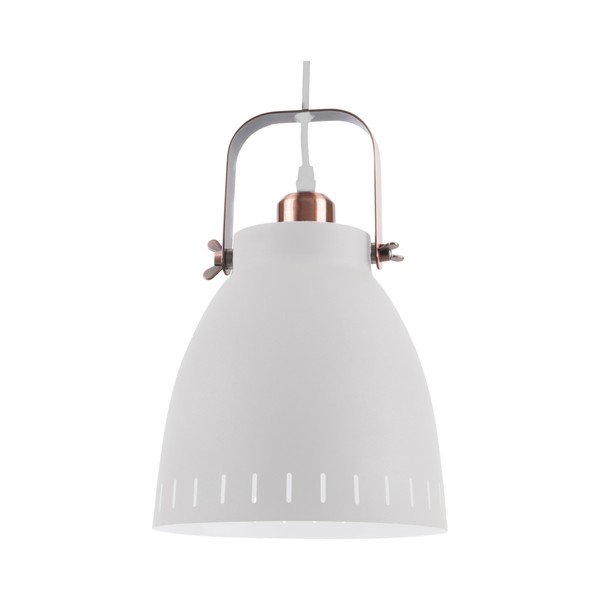 Biele závesné svietidlo s detailmi v medenej farbe Leitmotiv Mingle, ⌀ 26,5 cm
