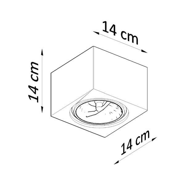 Biele bodové svietidlo 14x14 cm Duozone – Sollux-image-4