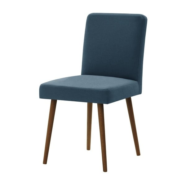 Modrá stolička s tmavohnedými nohami Ted Lapidus Maison Fragrance