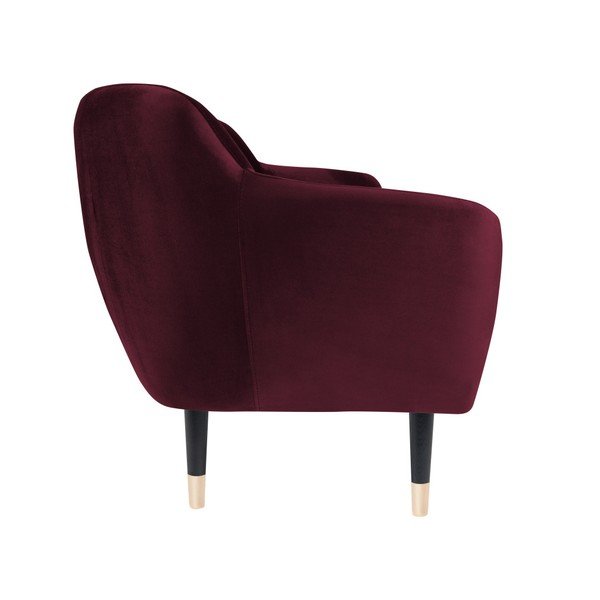 Vínovočervená pohovka s čiernymi nohami Mazzini Sofas Amelie, 158 cm-image-3