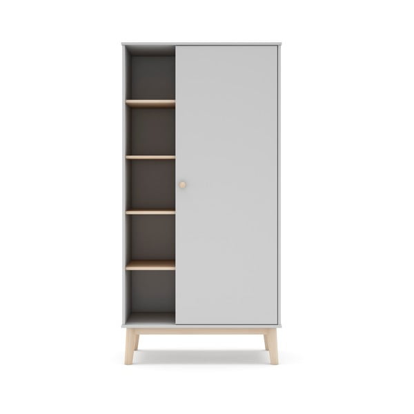 Biela detská šatníková skriňa 90x181 cm Esteban – Marckeric-image-3