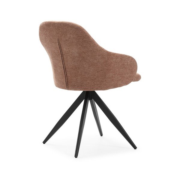 Svetlohnedé čalúnené jedálenské kreslá v súprave s podrúčkami 2 ks Tamara – Marckeric-image-4