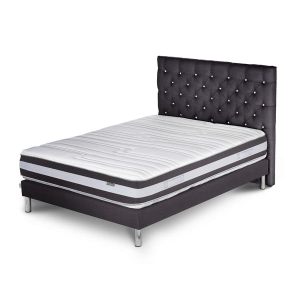 Tmavosivá posteľ s matracom Stella Cadente Maison Mars Forme, 140 × 200 cm