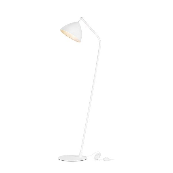 Biela stojacia lampa Markslöjd Dagmar Uno Floor White, výška 1,45 m