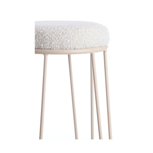 Krémovobiela čalúnená barová stolička (výška sedadla 73 cm) Alice – Light & Living-image-2