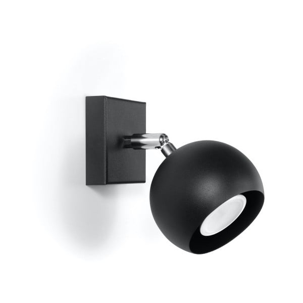 Čierne nástenné svietidlo Sollux Ollo-image-1