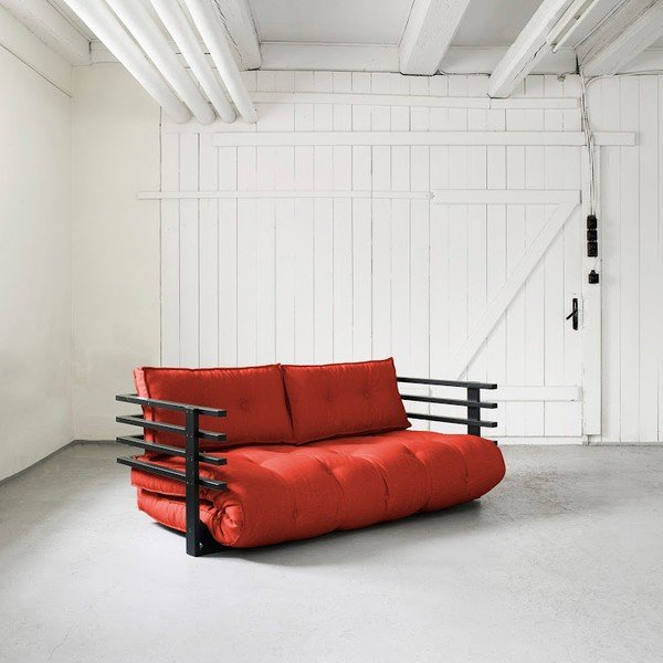 Rozkladacia pohovka Karup Funk Black / Red