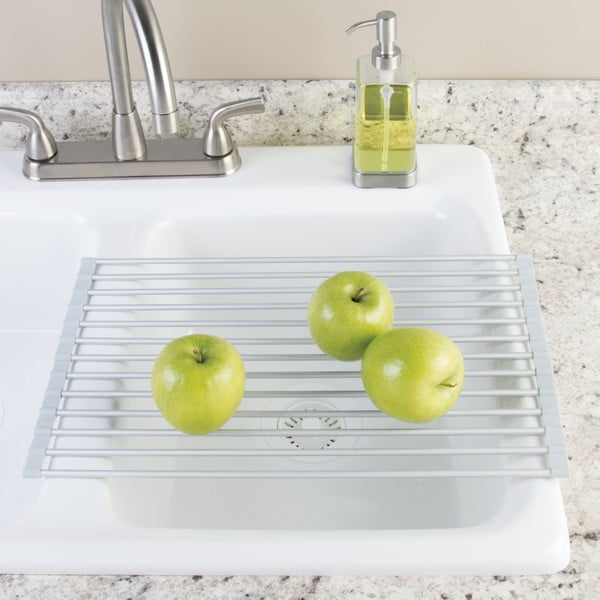 Hliníková odkvapkávacia mriežka na drez v striebornej farbe Metro – iDesign-image-1