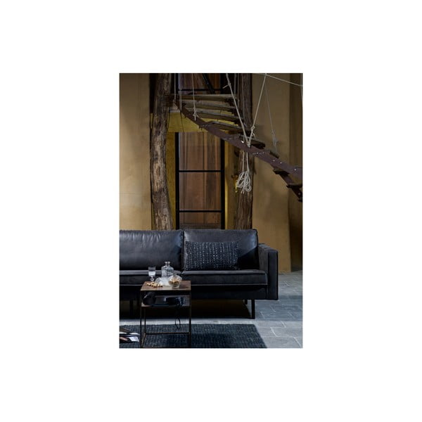 Čierna pohovka z imitácie kože 190 cm Rodeo – WOOOD-image-3