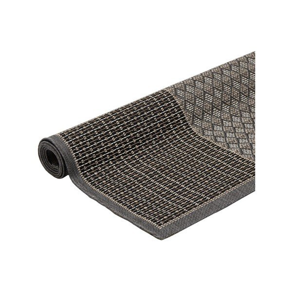 Sivý vysokoodolný koberec vhodný do exteriéru Floorita Quadrotta, 133 x 190 cm-image-4