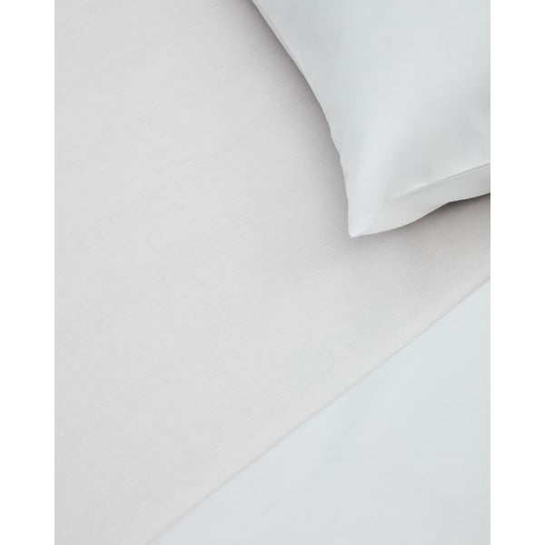 Biela napínacia plachta z bavlneného perkálu 90x200 cm Teia – Kave Home-image-2