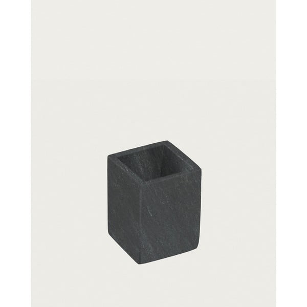 Tmavosivý mramorový téglik na zubné kefky Aixa – Kave Home-image-2