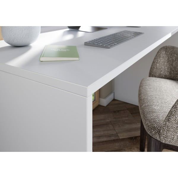 Pracovný stôl s bielou doskou 60x140 cm Hasselt – Germania-image-2