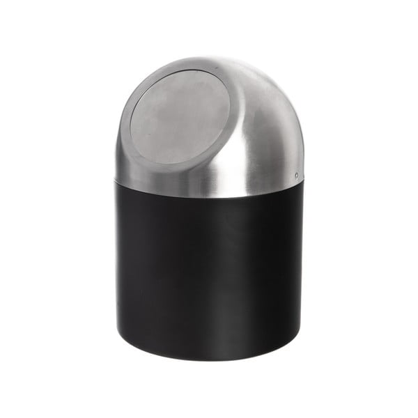 Čierny odpadkový kôš z nehrdzavejúcej ocele 1,2 l BLACK – Orion