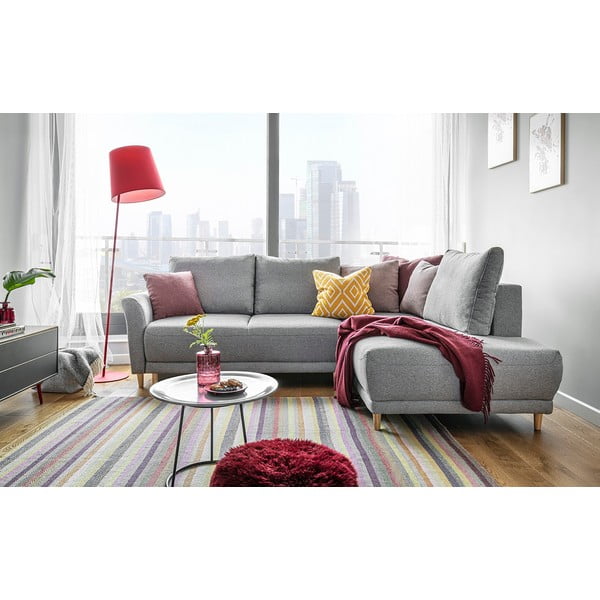 Svetlosivá rozkladacia rohová pohovka Miuform Lovely Annie, pravý roh-image-1