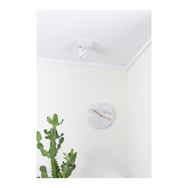 Biele nástenné mramorové hodiny Zuiver Marble Time-image-2