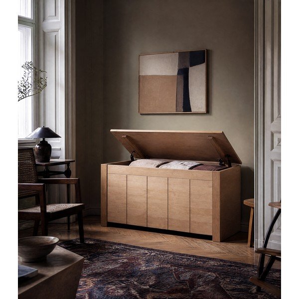 Truhlica z borovicového dreva v prírodnej farbe 100x45 cm Bertram – Støraa-image-1