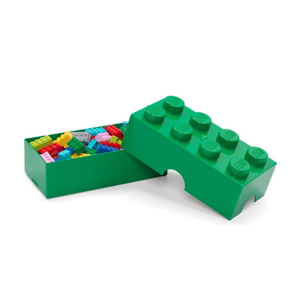 Tmavozelený plastový detský úložný box 20x10x7 cm – LEGO®-image-2