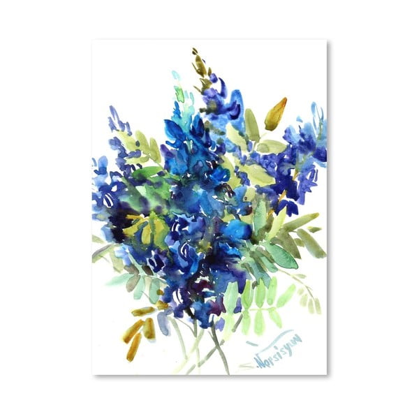 Plagát Blue Flowers od Suren Nersisyan