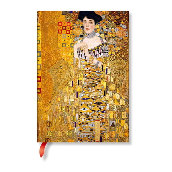 Linkovaný zápisník s tvrdou väzbou Paperblanks Klimt´s Portrait of Adele, 13 x 18 cm