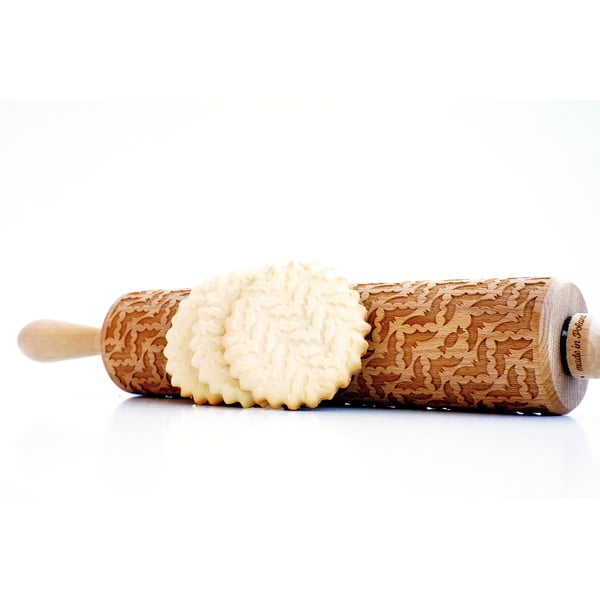 Drevený embosovaný valček na cesto Valek Bats-image-2