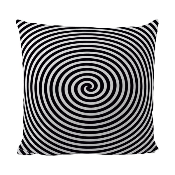 Vankúšik Black Shake Circle Hypnosis, 50x50 cm