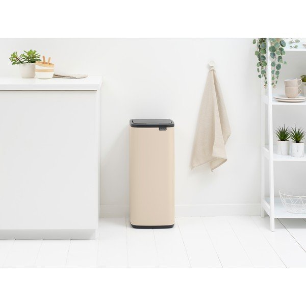 Béžový dotykový oceľový odpadkový kôš 30 l Bo Touch – Brabantia-image-1